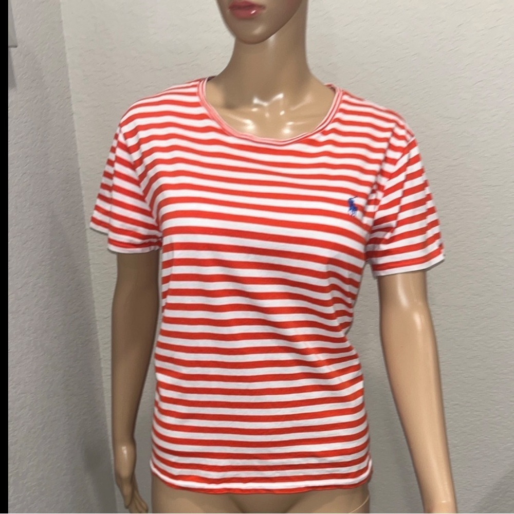 Polo Ralph Lauren Red and White Striped Tee & others.